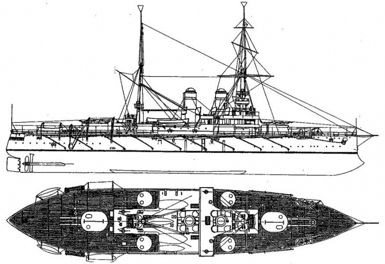 Эскадренный броненосец “Ростислав”. (1893-1920 гг.) Эскадренный броненосец “Ростислав”. (1893-1920 гг.)